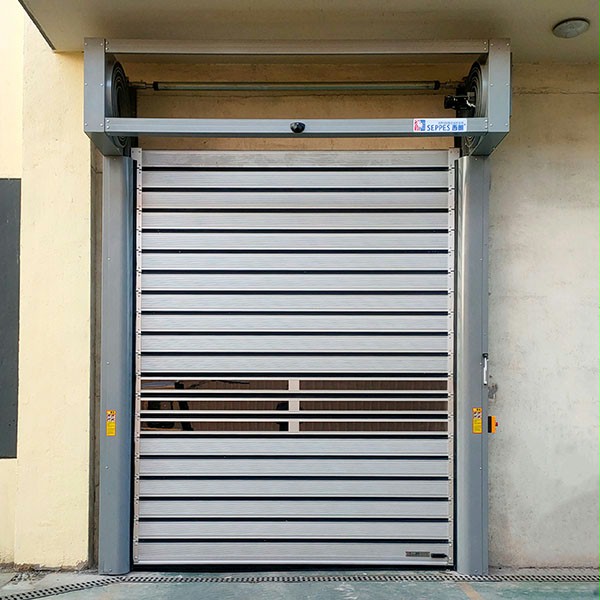 High speed spiral door